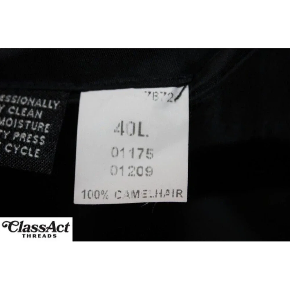 Jos A Bank Sport Coat Mens Black Camel Hair Tailor Fit Blazer Jacket 2 Btn 40L